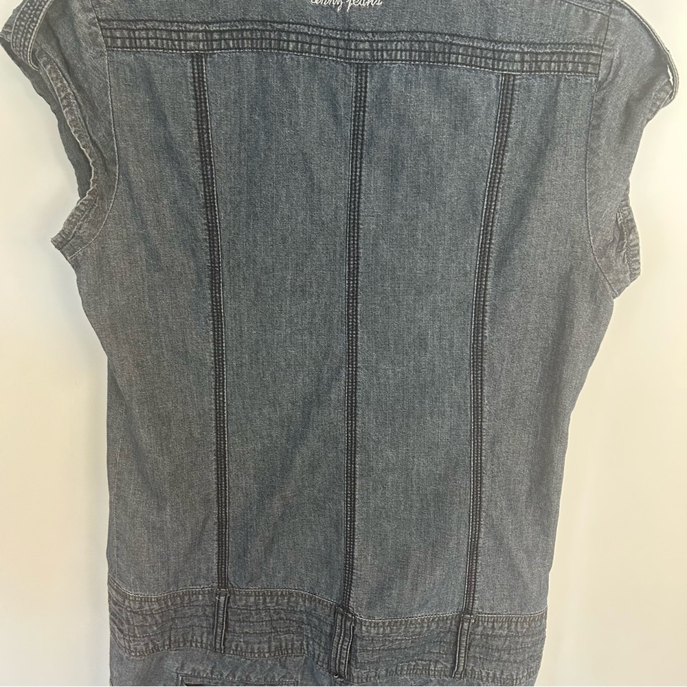 DKNY  Belted Denim Blue Romper, Size 28 - Picture 6 of 15